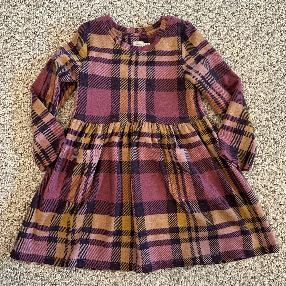 NWOT Faherty Kids Legend™ Sweater Dress - Lily Plaid - Lily Plaid / 3T